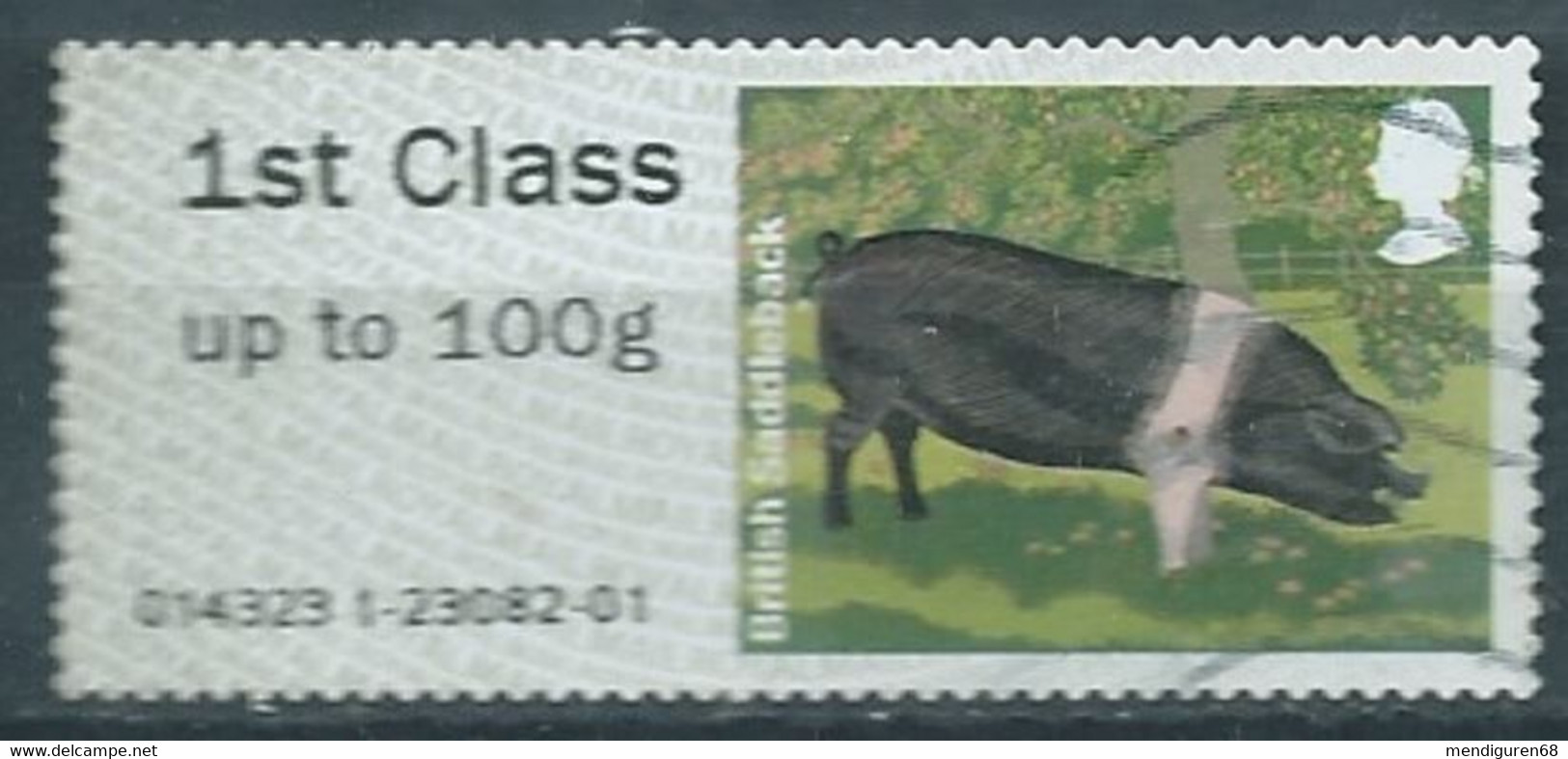GROSBRITANNIEN GRANDE BRETAGNE GB 2012 POST&GO PIGS: SADDLEBACK 1st CLASS Up To 100g USED SG FS38 MI ATM38 YT TD38 - Post & Go Stamps