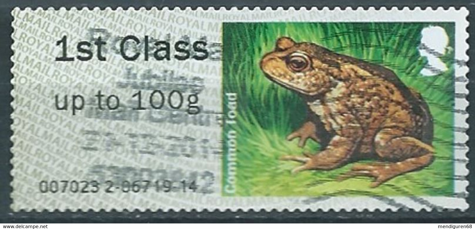 GROSBRITANNIEN GRANDE BRETAGNE GB 2013 POST&GO LAKES: COMMON TOAD FC Up To 100g USED SG FS6 MI ATM65 YT D65 - Post & Go (automatenmarken)