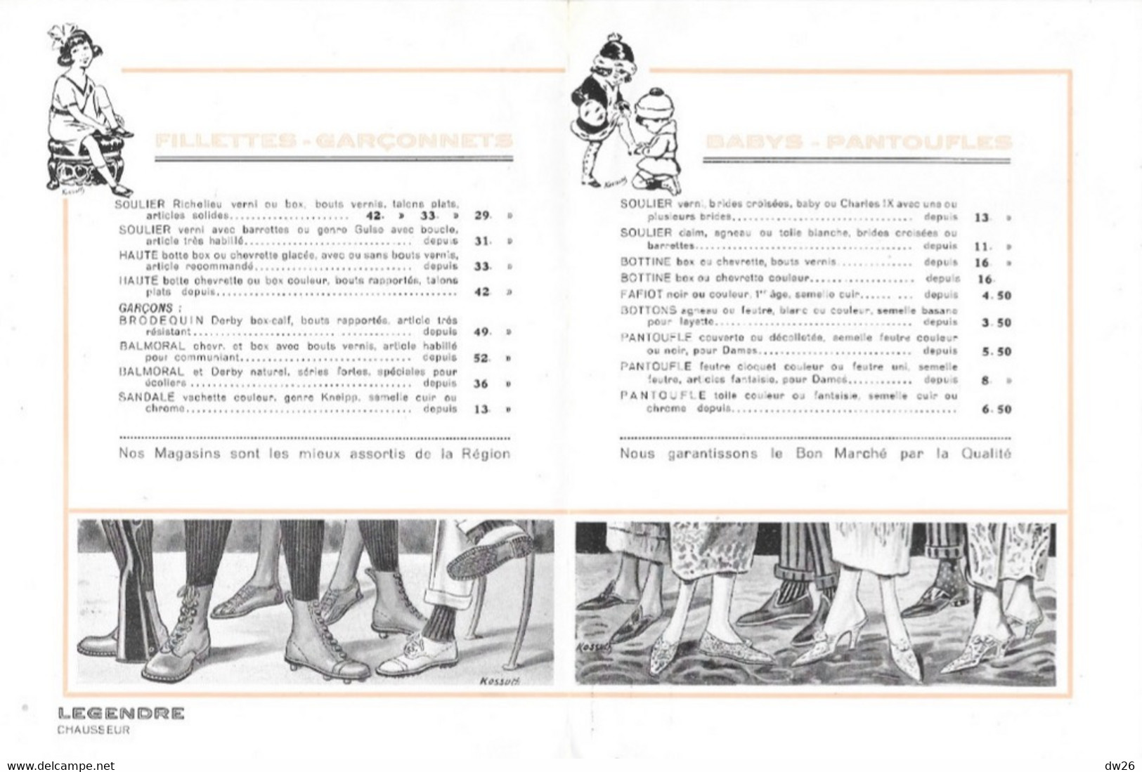 Les Dernières Créations De La Mode - Catalogue Les Chaussures Legendre (Chausseur) Dépliant 8 Pages - Mode