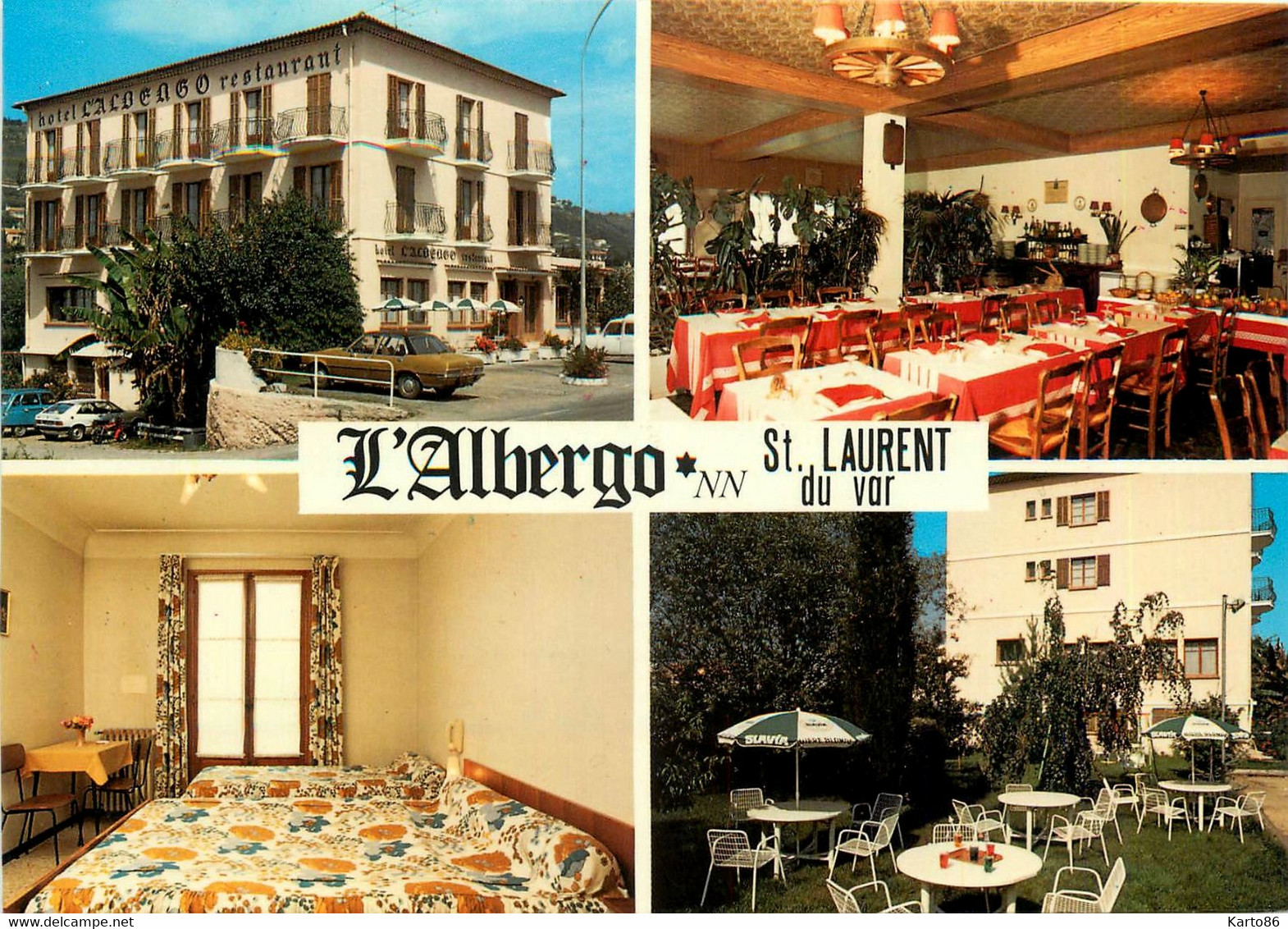 St Laurent Du Var * Souvenir Restaurant L'ALBERGO * Cp 4 Vues - Saint-Laurent-du-Var