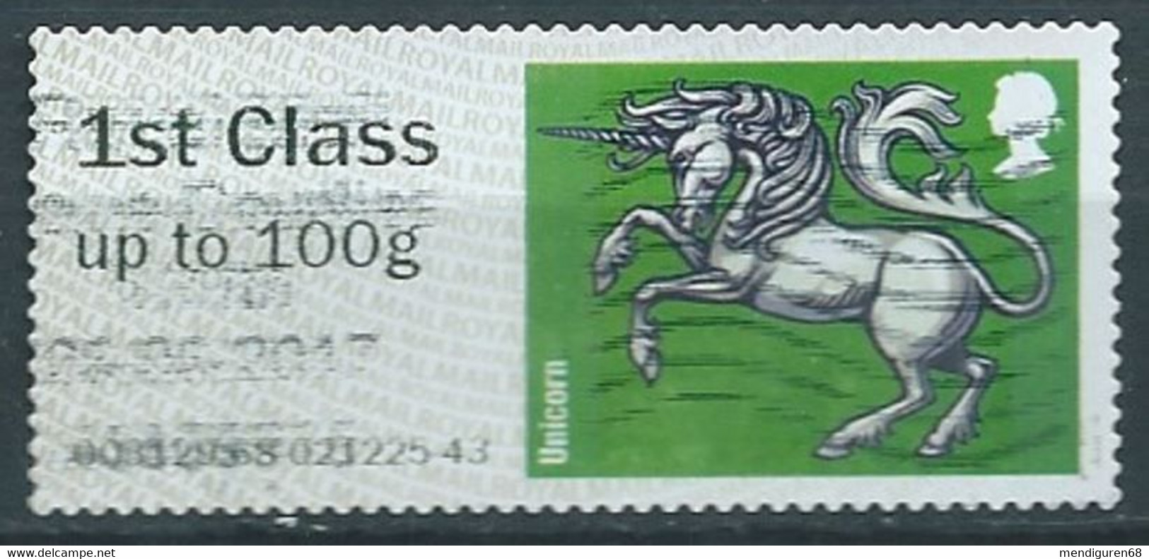 GROSBRITANNIEN GRANDE BRETAGNE GB 2015 POST&GO GOHERALDIC BEASTS: UNICORN FC Up To 100g USED SG FS126 MI AT88 YT TD 87 - Post & Go (automaten)