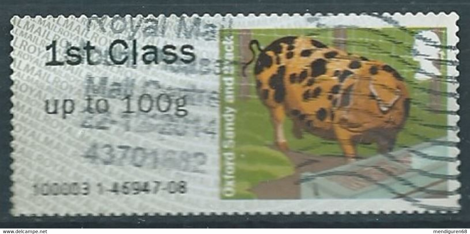 GROSBRITANNIEN GRANDE BRETAGNE GB 2012 POST&GO PIGS: OXFORD SANDY AND BLACK FC Up To 100g SG FS 34 MI ATM34 YT TD34 - Post & Go Stamps