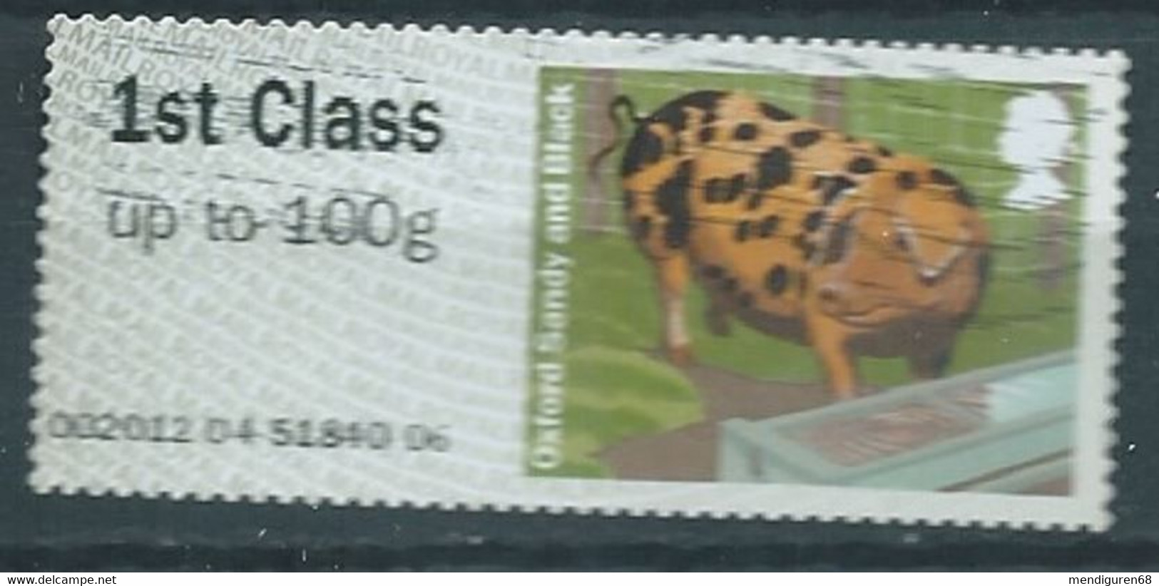 GROSBRITANNIEN GRANDE BRETAGNE GB 2012 POST&GO PIGS: OXFORD SANDY AND BLACK FC Up To 100g SG FS 34 MI ATM34 YT TD34 - Post & Go Stamps