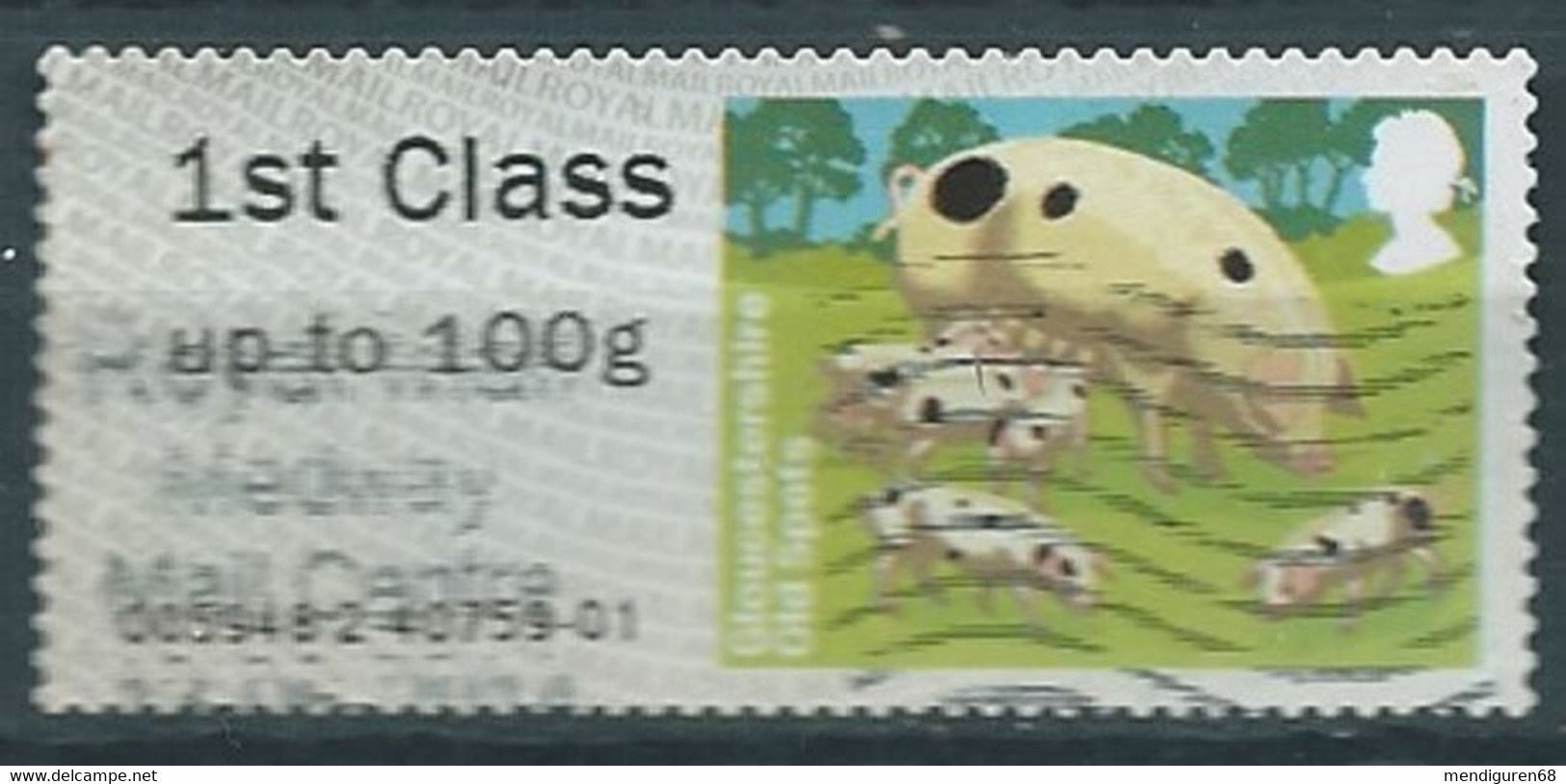 GROSBRITANNIEN GRANDE BRETAGNE GB 2012 POST&GO PIGS: GLOUCESTERSHIRE OLD SPOTS FC Up To 100g SG FS 36 MI ATM36 YT TD36 - Post & Go (distributori)