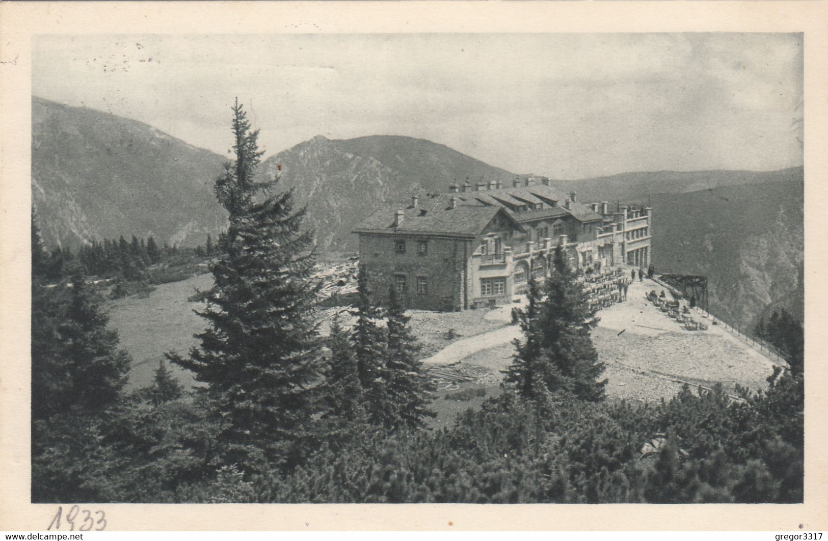 C704) RAX - RAXBAHN Bergstation Mit 3 Marken Und Tollem Stempel ALT ! 1933 - Raxgebiet