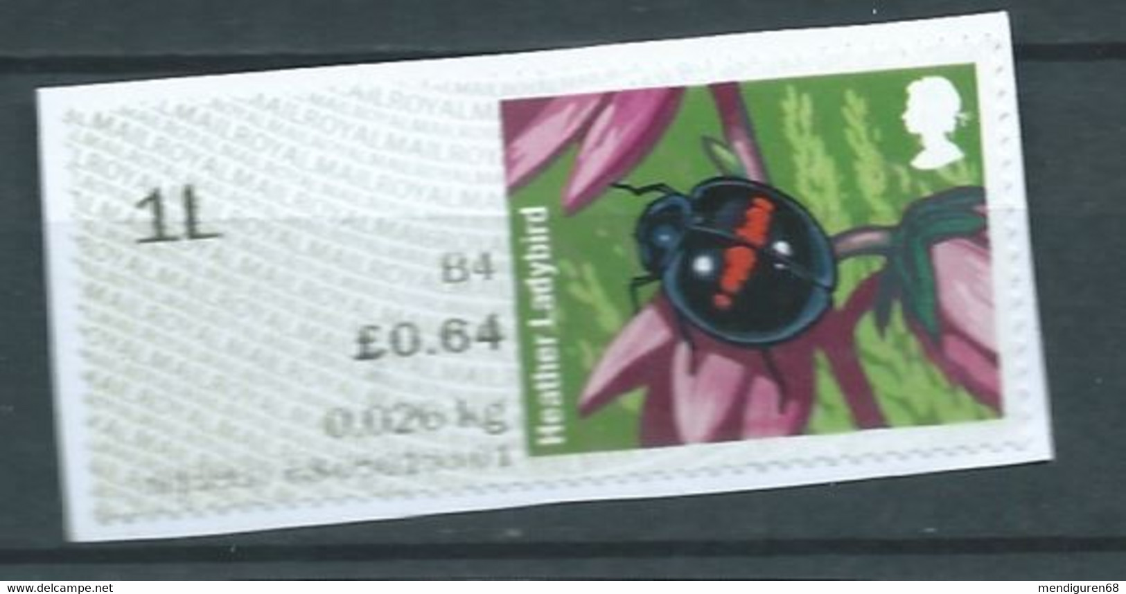 GROSBRITANNIEN GRANDE BRETAGNE GB POST&GO 2016 LADYBIRDS:HEATHER LADYBIRD FC Up To 100g USED SG FS163 MI AT112 YT TD111 - Post & Go Stamps