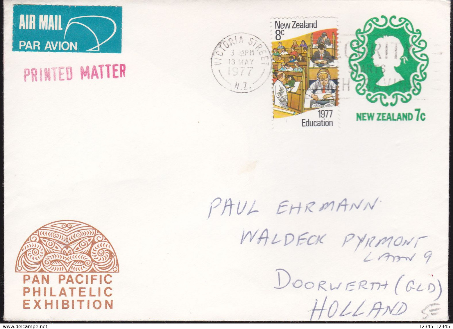 Nieuw Zeeland 1977, Letter To Netherland - Enteros Postales