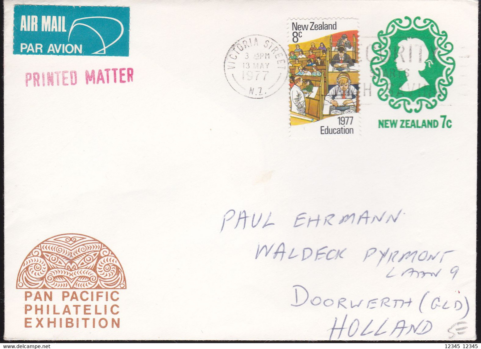 Nieuw Zeeland 1977, Letter To Netherland - Entiers Postaux