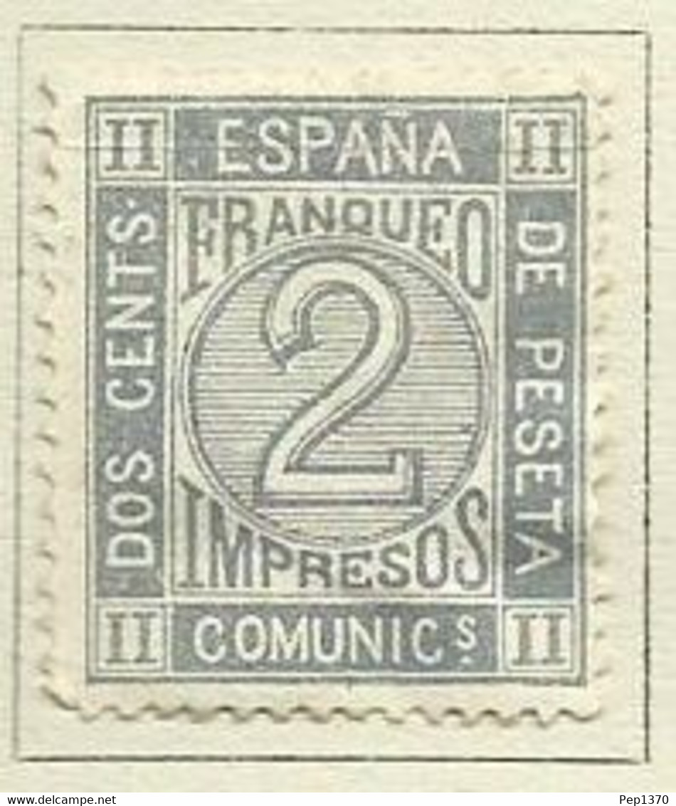 ESPAÑA 1872 - AMADEO I - 2 CENTIMOS - GRIS - EDIFIL Nº 116 - Gebruikt