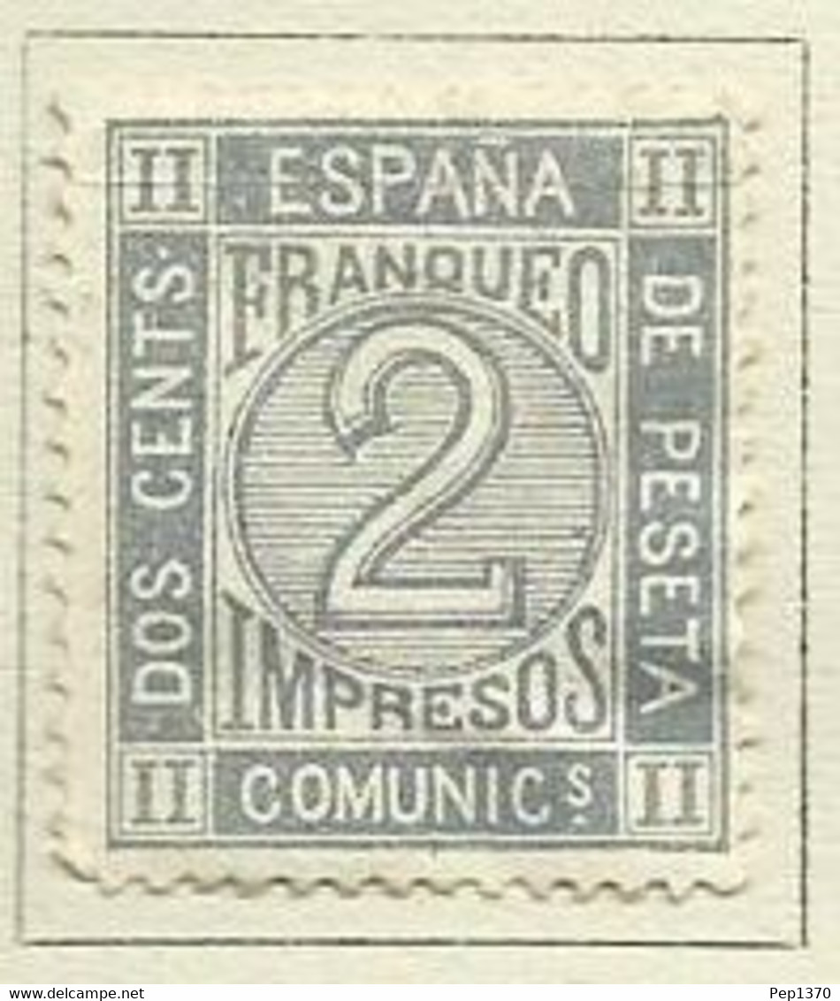 ESPAÑA 1872 - AMADEO I - 2 CENTIMOS - GRIS - EDIFIL Nº 116 - Used Stamps