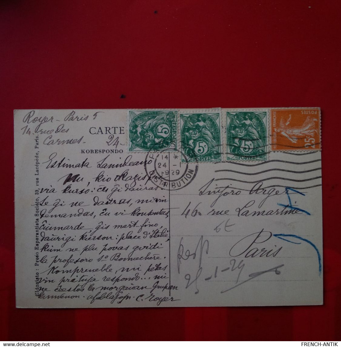 ESPERANTO KONGRES PALACO PARIS 1914 - Esperanto