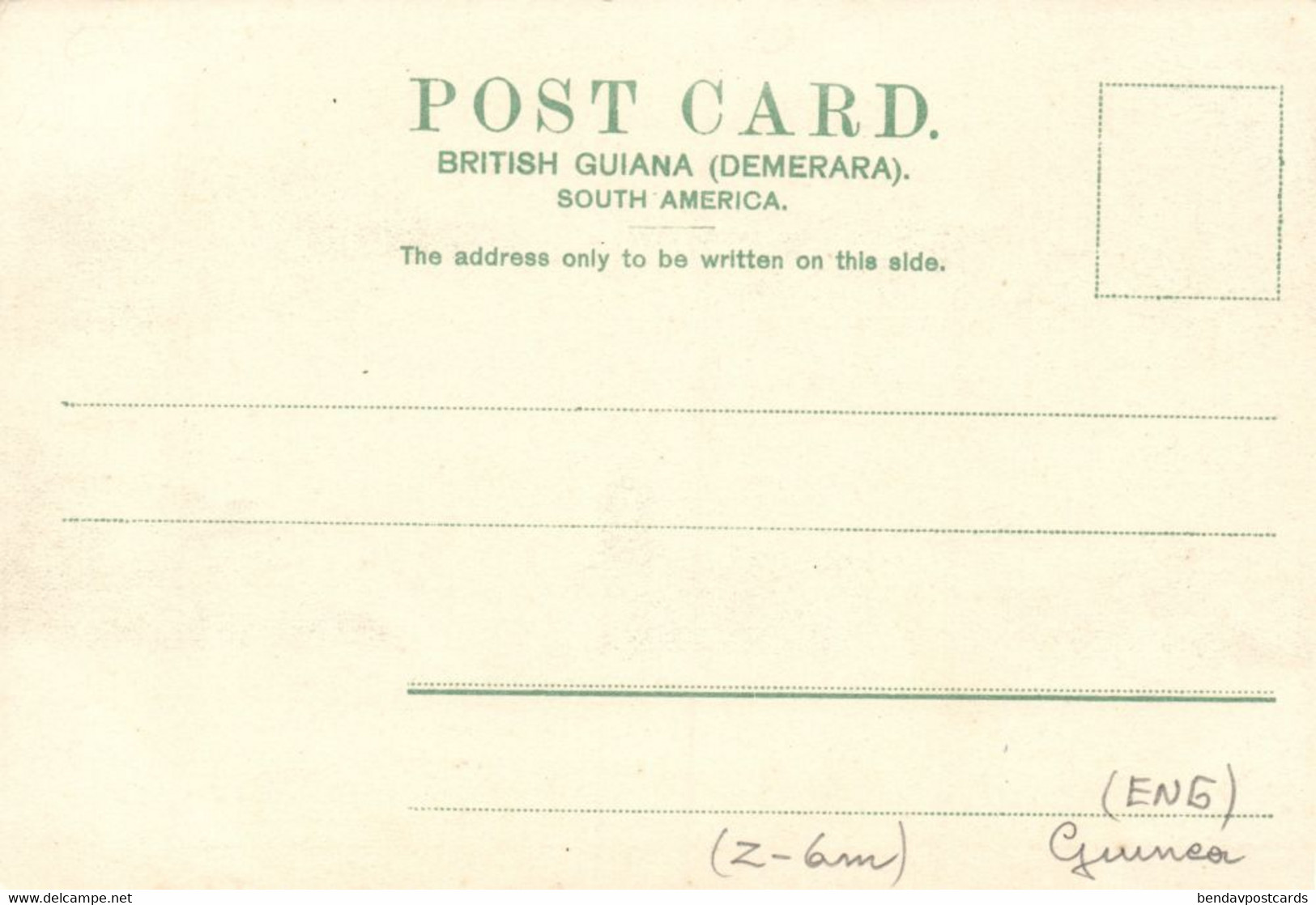 British Guiana, Guyana, Demerara, Waraputa Falls Essequebo River 1900s Postcard - Guyana (ex Guyana Britannica)