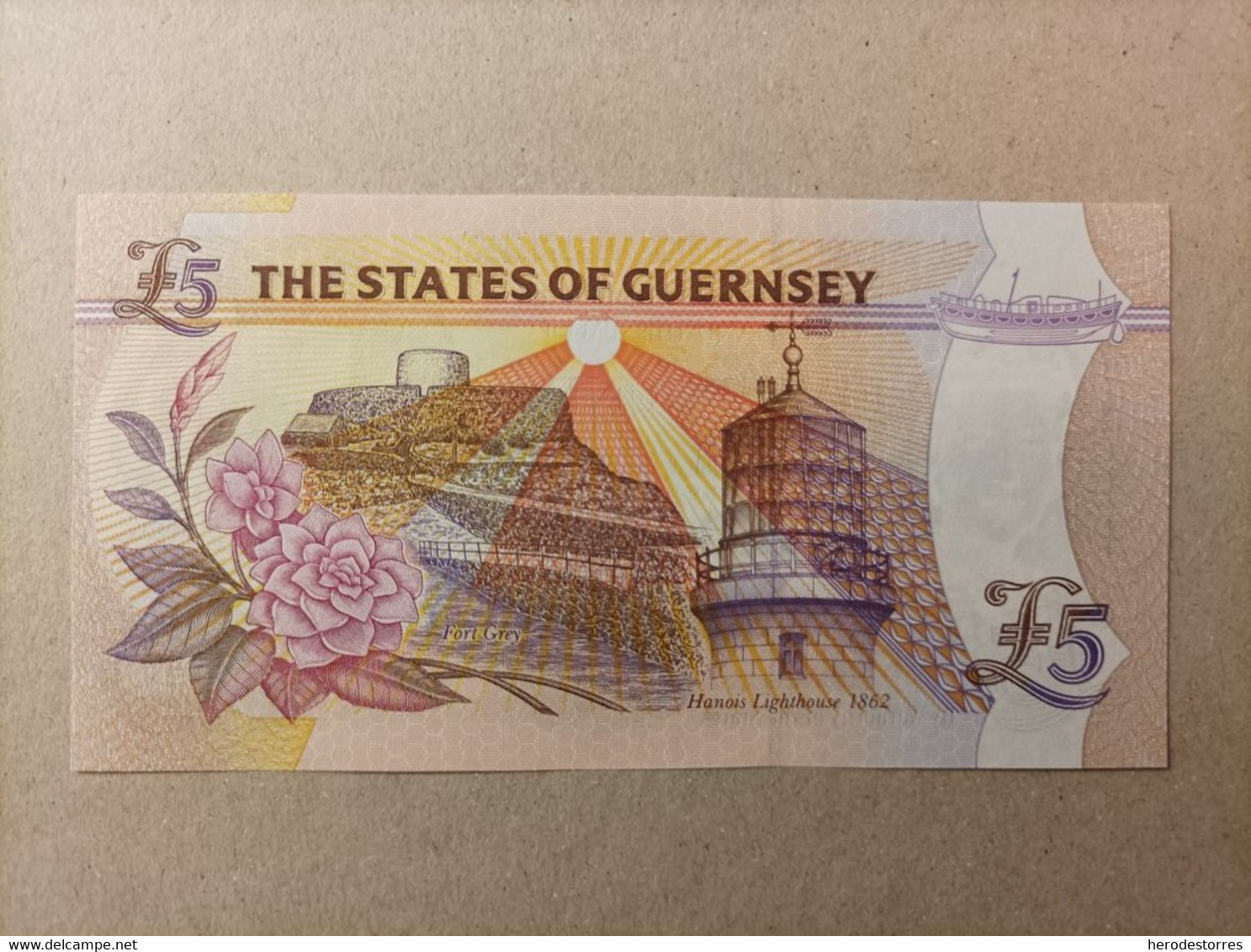 Billete De Guernsey De 5 Pound, Año 2008, UNC - Guernsey