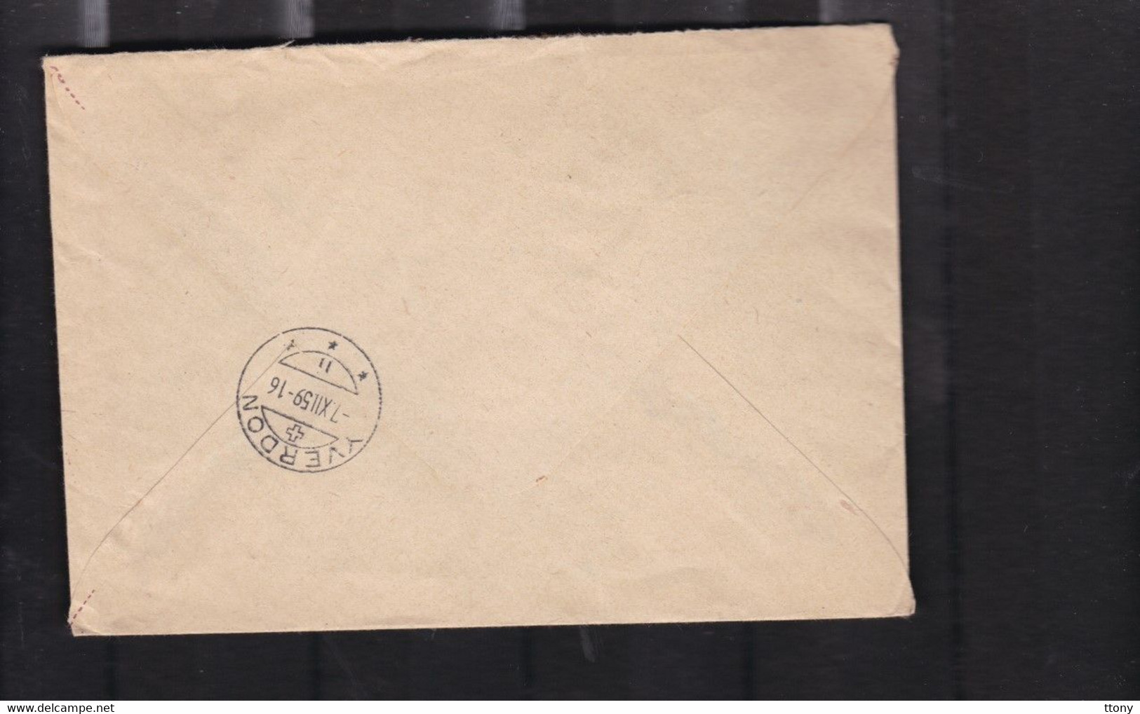 7 Timbres Sur  Enveloppe  Bulgarie  Bulgaria  1959 Destination Suisse Canton De Vaud   Envoi  Recommandé - Brieven En Documenten