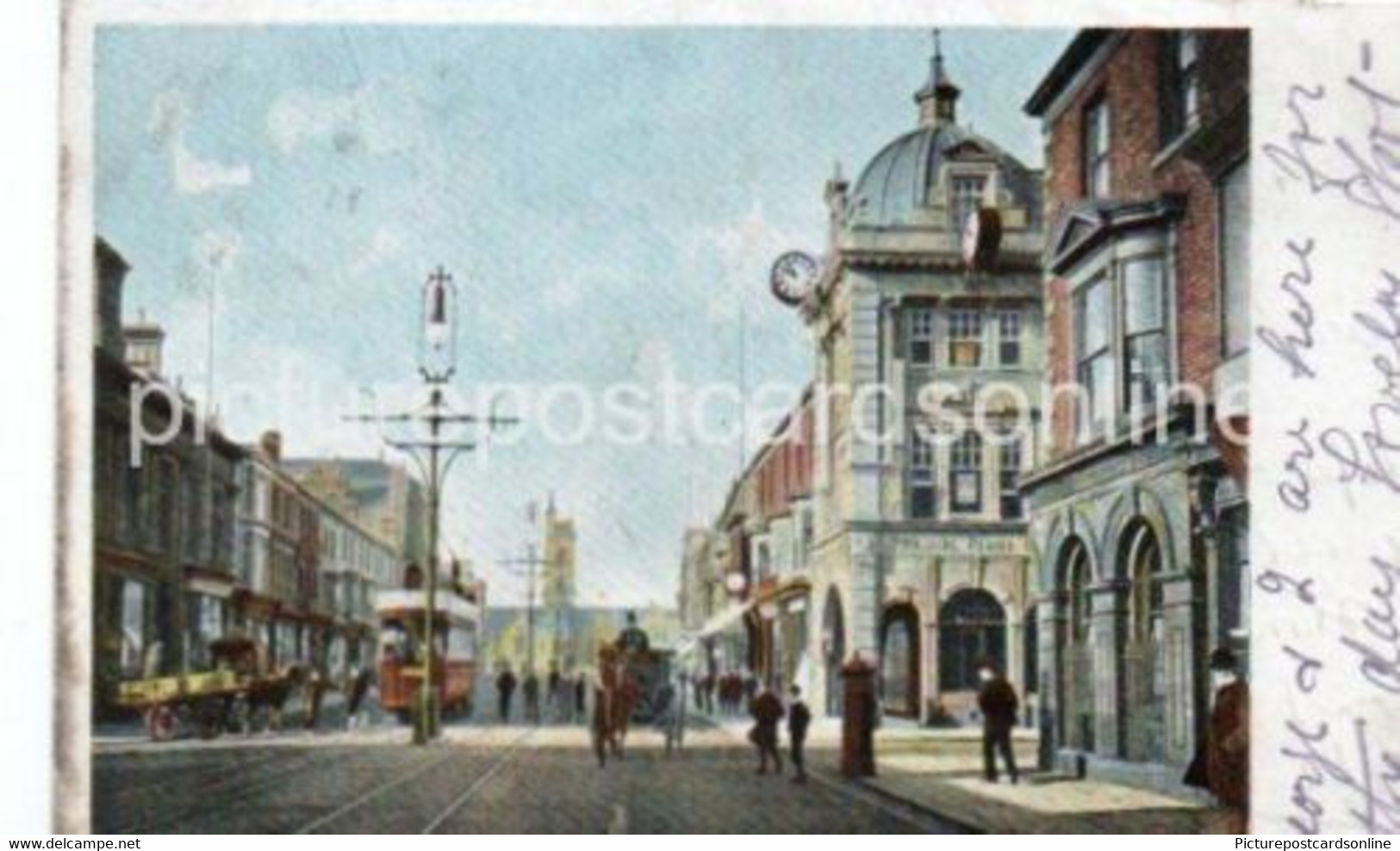 WEST HARTLEPOOL CHURCH STREET OLD COLOUR POSTCARD COUNTY DURHAM - Hartlepool