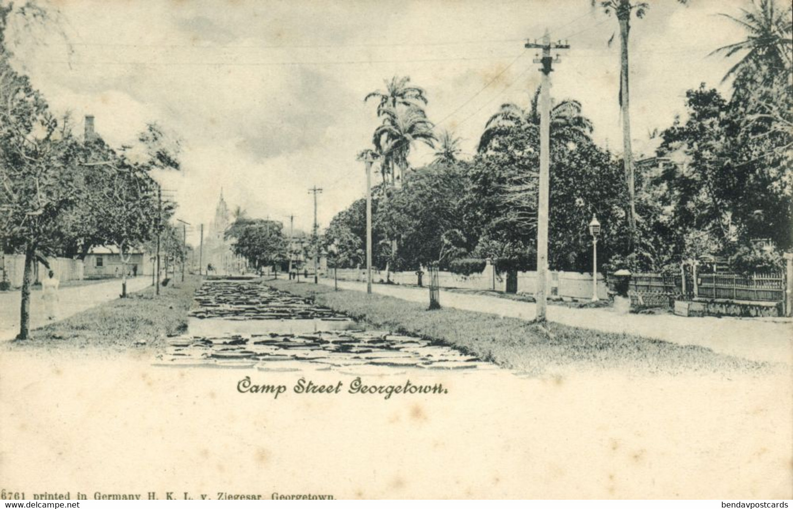 British Guiana, Guyana, Demerara, GEORGETOWN, Camp Street (1900s) Postcard (2) - Guyana (formerly British Guyana)