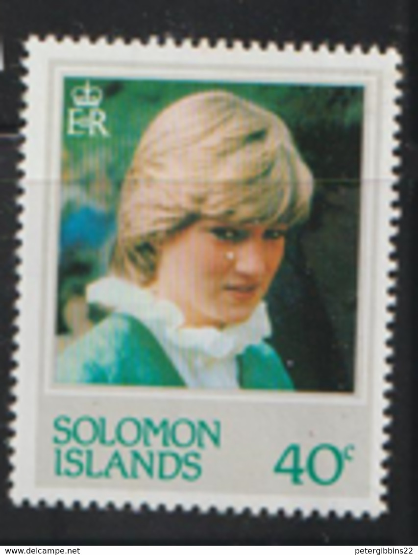 Solomon Islands  1982  SG 468  Princess  Diana  Mounted Mint - Solomon Islands