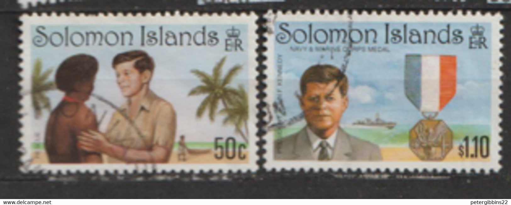 Solomon Islands  1993  SG 776-8  Kennedy  Fine Used - Salomoninseln