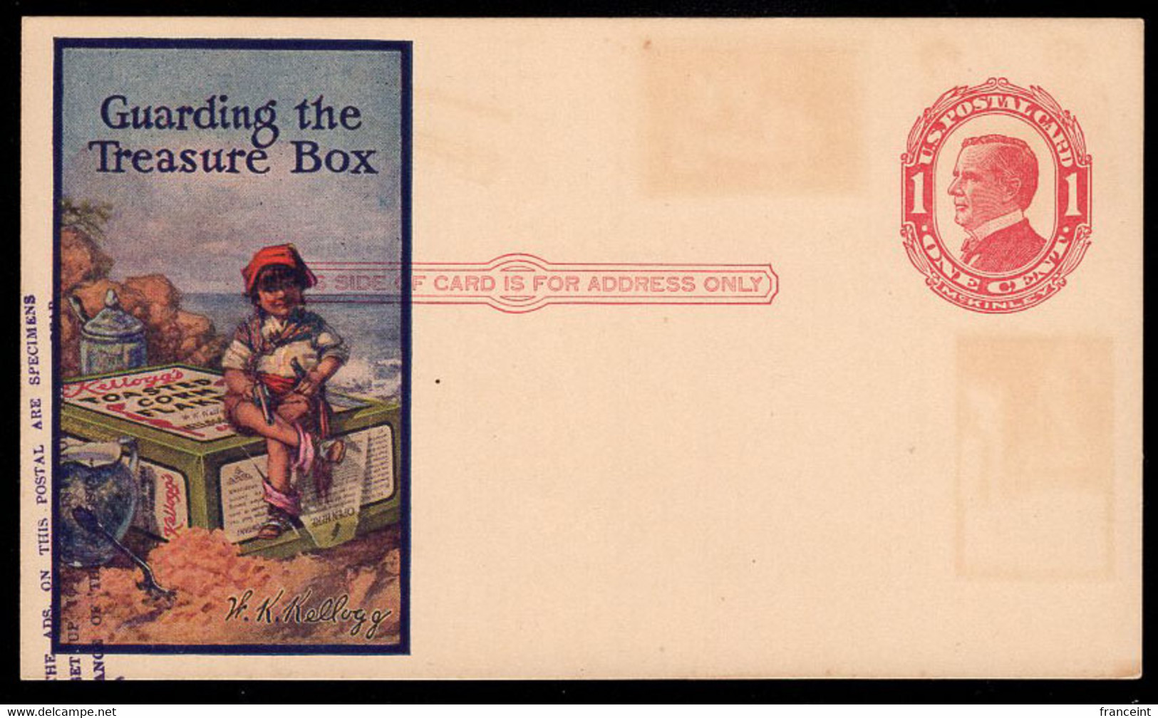 U.S.A.(1913) The Famous Allentown Postal Card With Multiple Ads Found With A Specimen Overprint. Only 8 Known. - Souvenirkarten