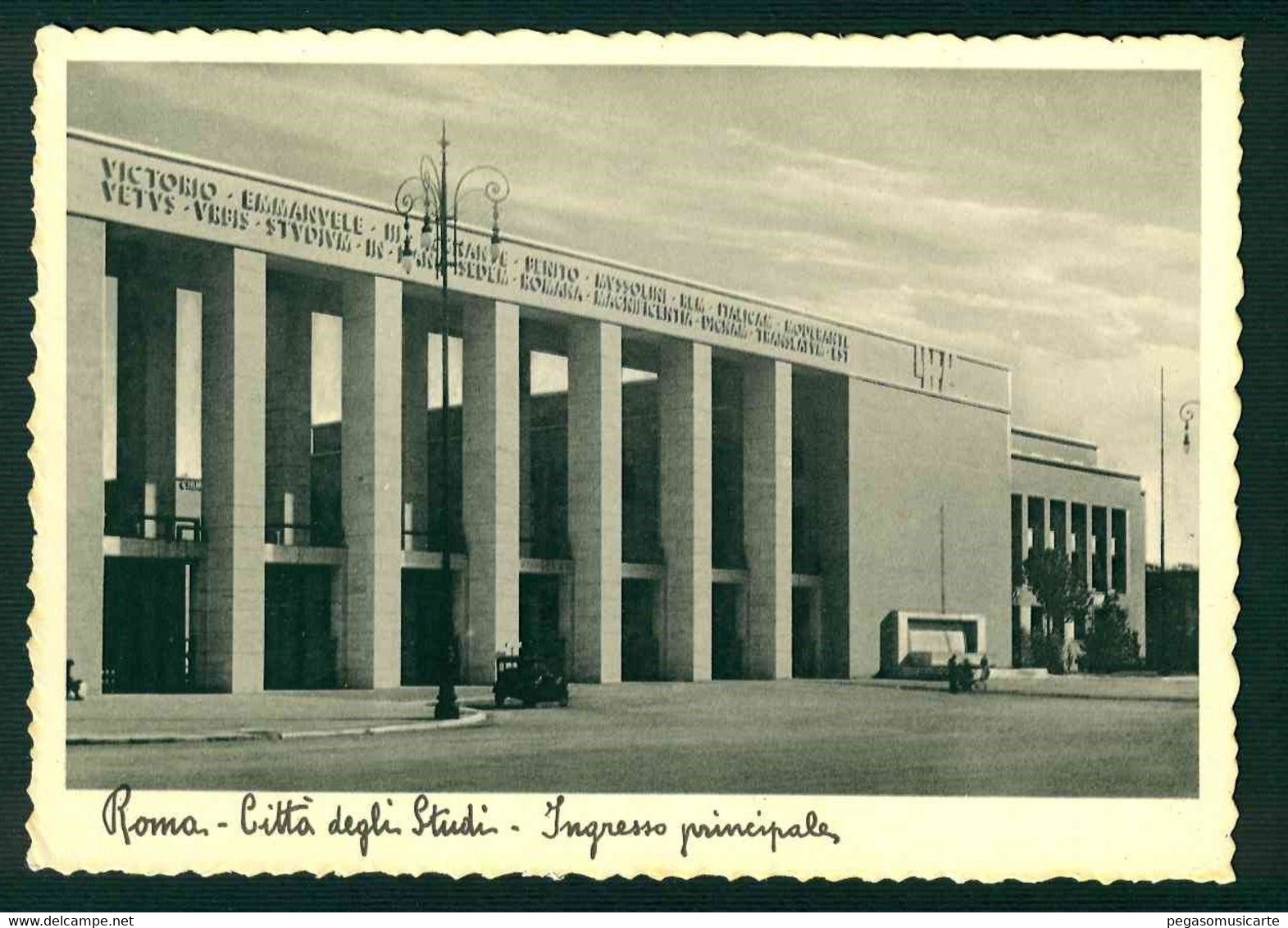 CLG172 - ROMA - CITTA' DEGLI STUDI - INGRESSO PRINCIPALE ANIMATA AUTO CAR 1940 CIRCA - Onderwijs, Scholen En Universiteiten