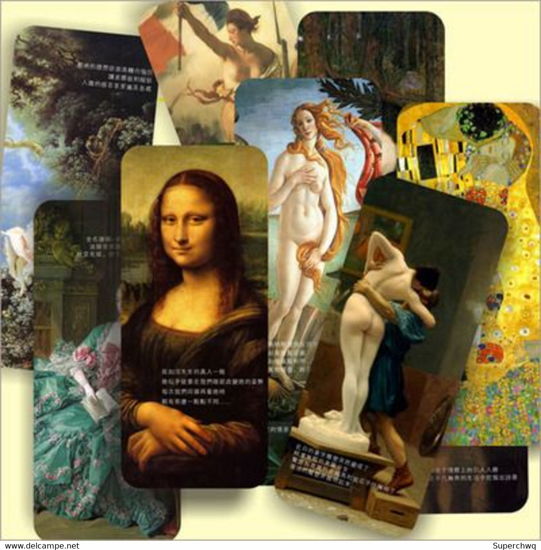 China Bookmark，World Famous Paintings, Mona Lisa, Etc，10 Bookmarks - Marque-Pages