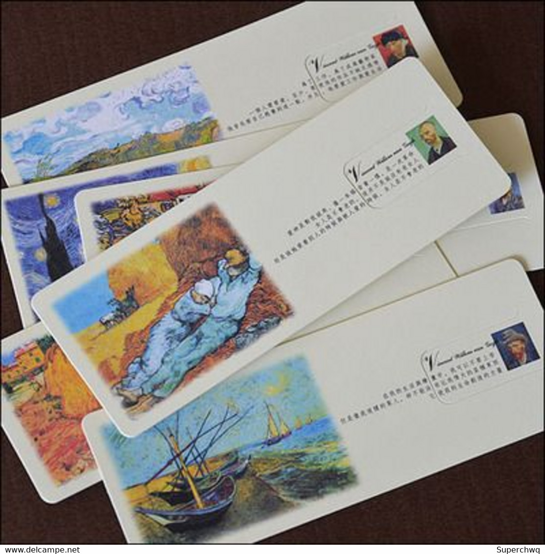 China Bookmark，Van Gogh Painting，6 Bookmarks - Marque-Pages