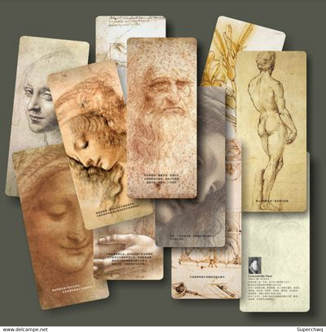 China Bookmark，Leonardo Da Vinci Painting，10 Bookmarks - Bookmarks