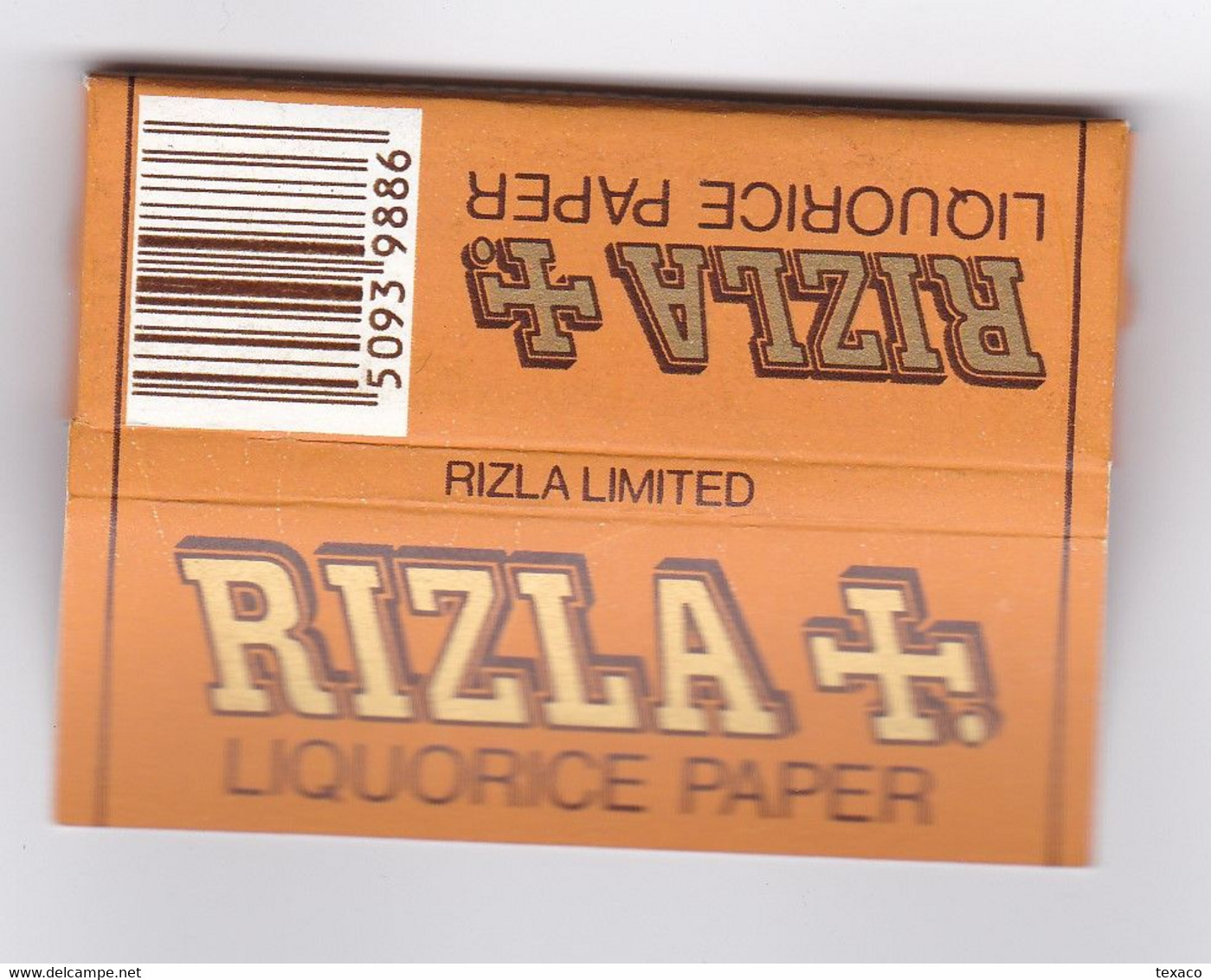 Carnet Papier à Cigarette - RIZLA LIQUORICE - Papier Réglisse - Rare ! Années 80 - Cigarette Rolling Paper - Autres & Non Classés