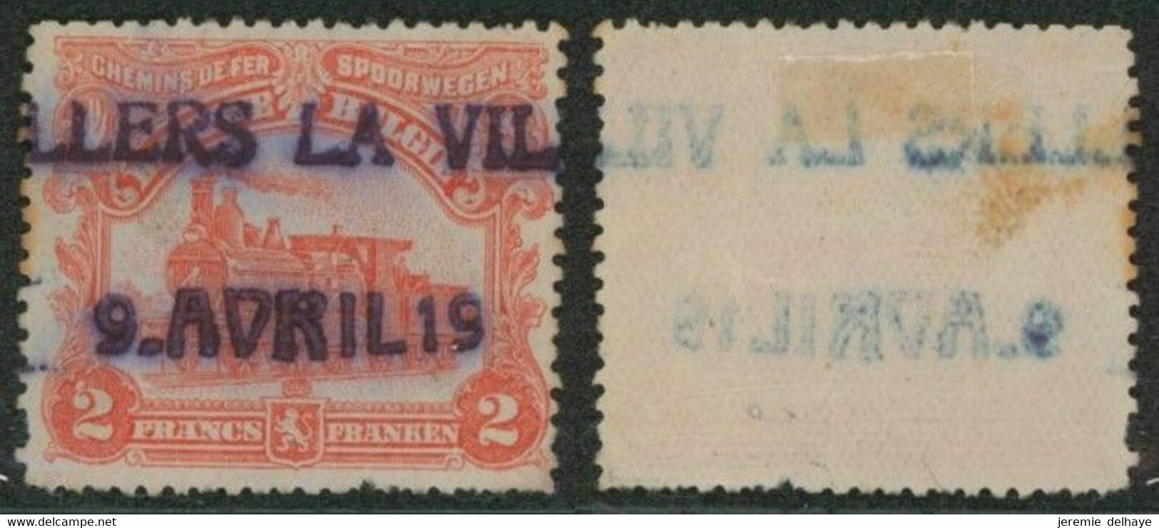 Chemin De Fer - TR74 Annulé Par Griffe De Fortune VILLERS-LA-VILLE - Fortune Cancels (1919)