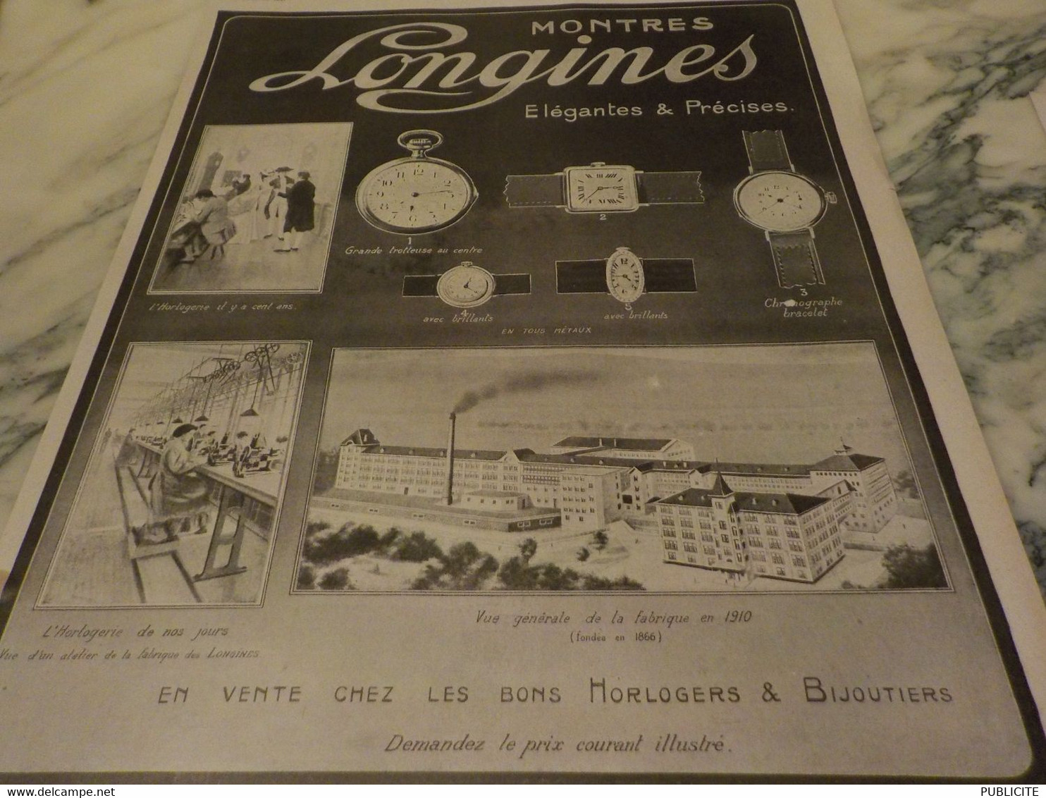 ANCIENNE PUBLICITE ELEGANTES  MONTRE LONGINES 1913 - Andere & Zonder Classificatie