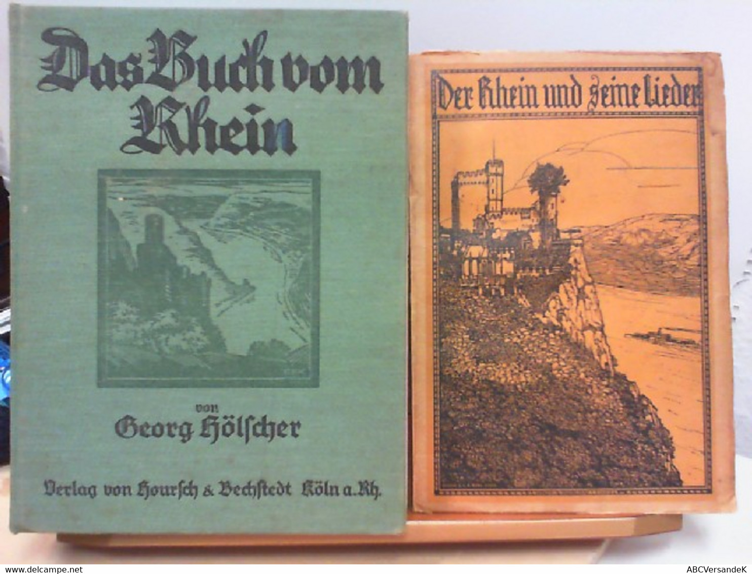 Konvolut 2 Bücher :  Das Buch Vom Rhein  Und  Der Rhein Und Seine Lieder  ( 1912 ) - Autres & Non Classés