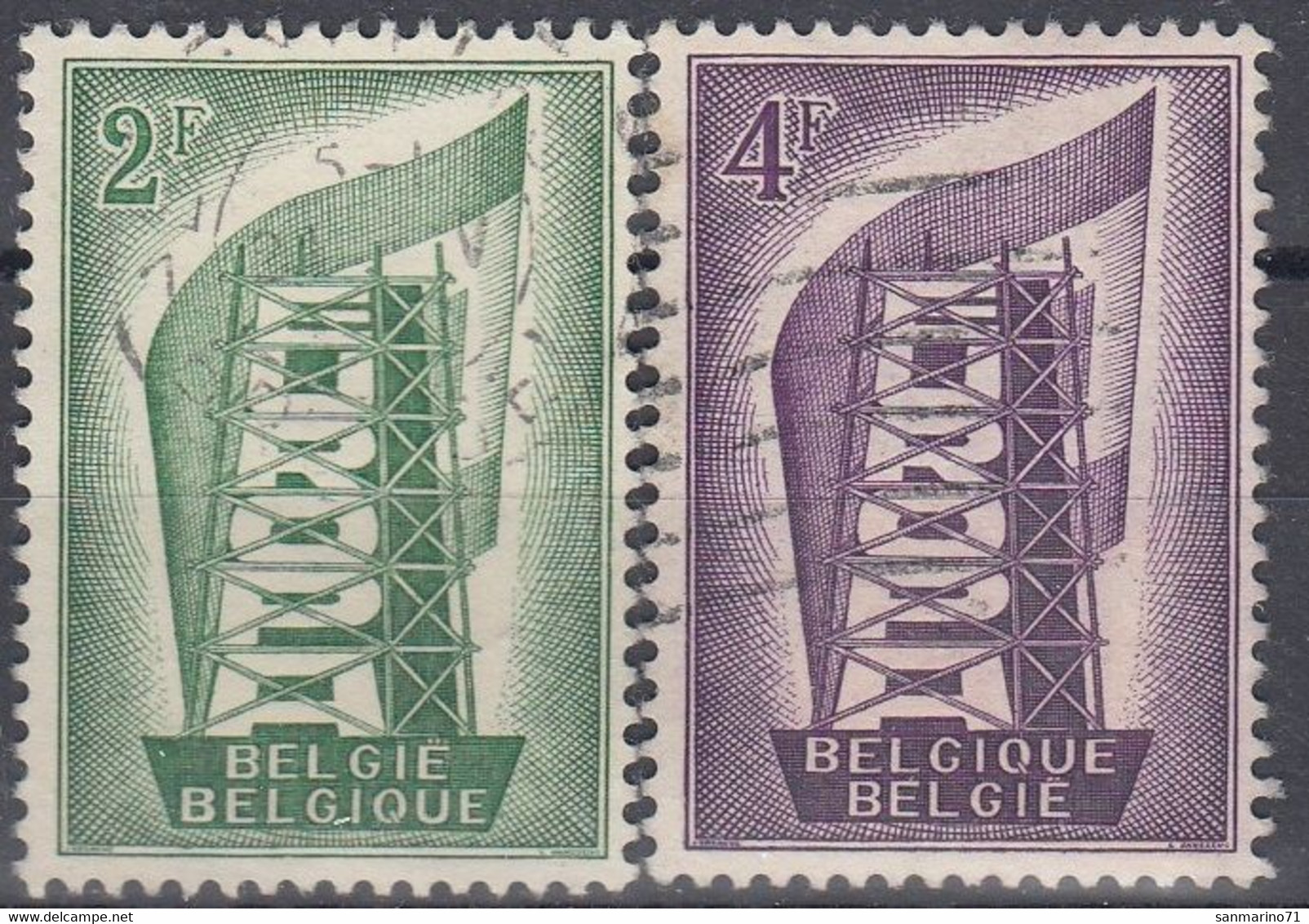 BELGIUM 1043-1044,used - 1956