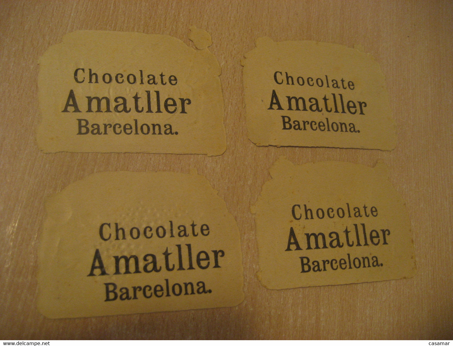 Chocolate Chocolat AMATLLER Barcelona 4 Old Chromos Die-cuts Decoupis Chromo Decoupi Die-cut Year: ??? - Enfants