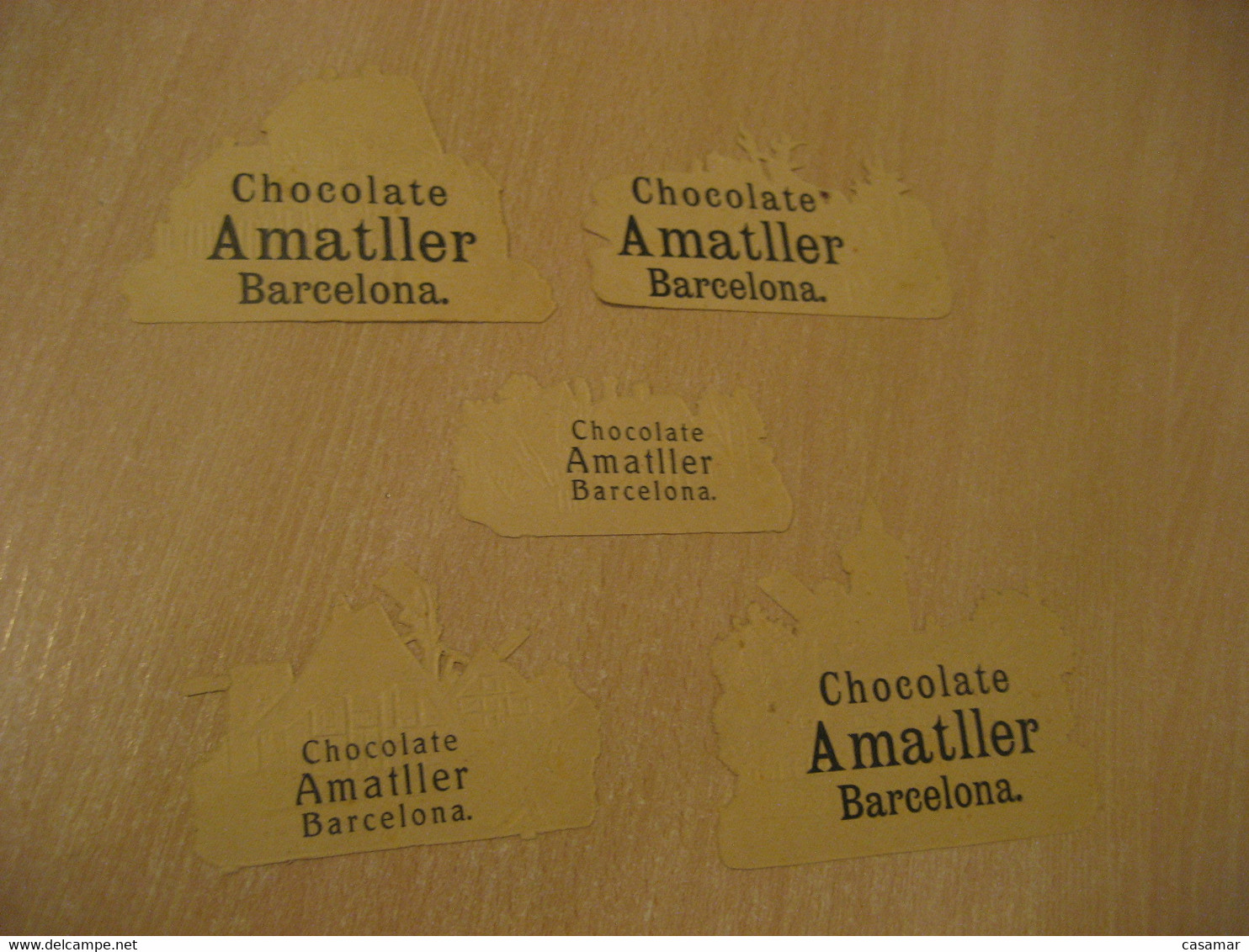 Chocolate Chocolat AMATLLER Barcelona 5 Old Chromos Die-cuts Decoupis Chromo Decoupi Die-cut Year: ??? - Enfants