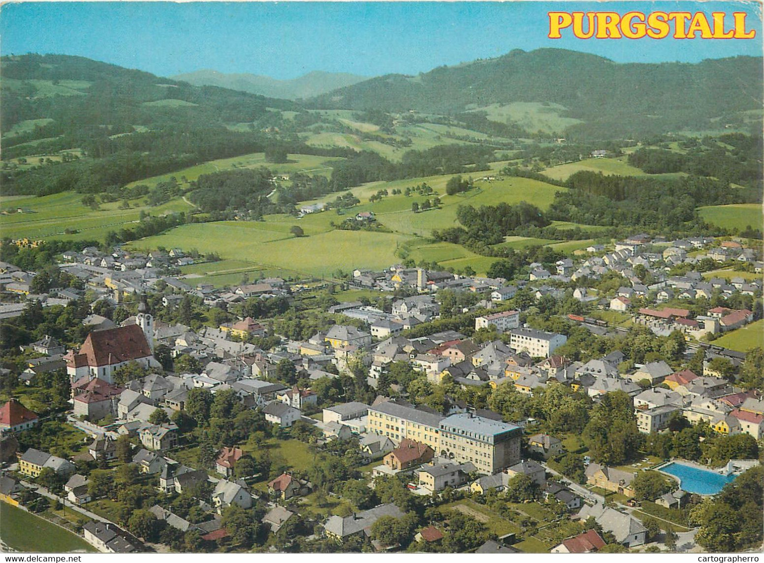 Postcard Austria Purgstall An Der Erlauf Panorama 1981 - Purgstall An Der Erlauf