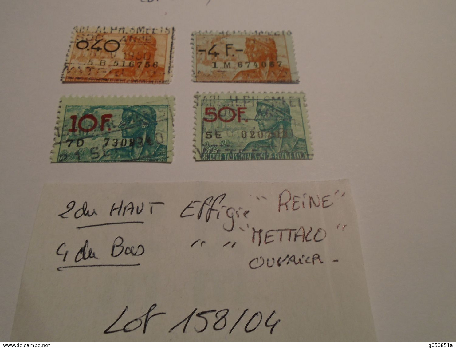 LOT DE 6 Timbres FISCAUX Differents( 4 TP/ Mettalos+ 2 TP/ OURS) (REINE) ++5 Photos - Stamps