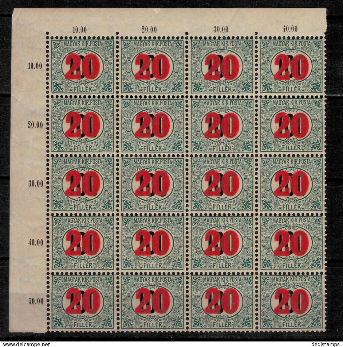 Hungary 1915 ☀ Postage Due, 20f /100f, Issues Of The Republic ☀ MNH (**) - Nuevos