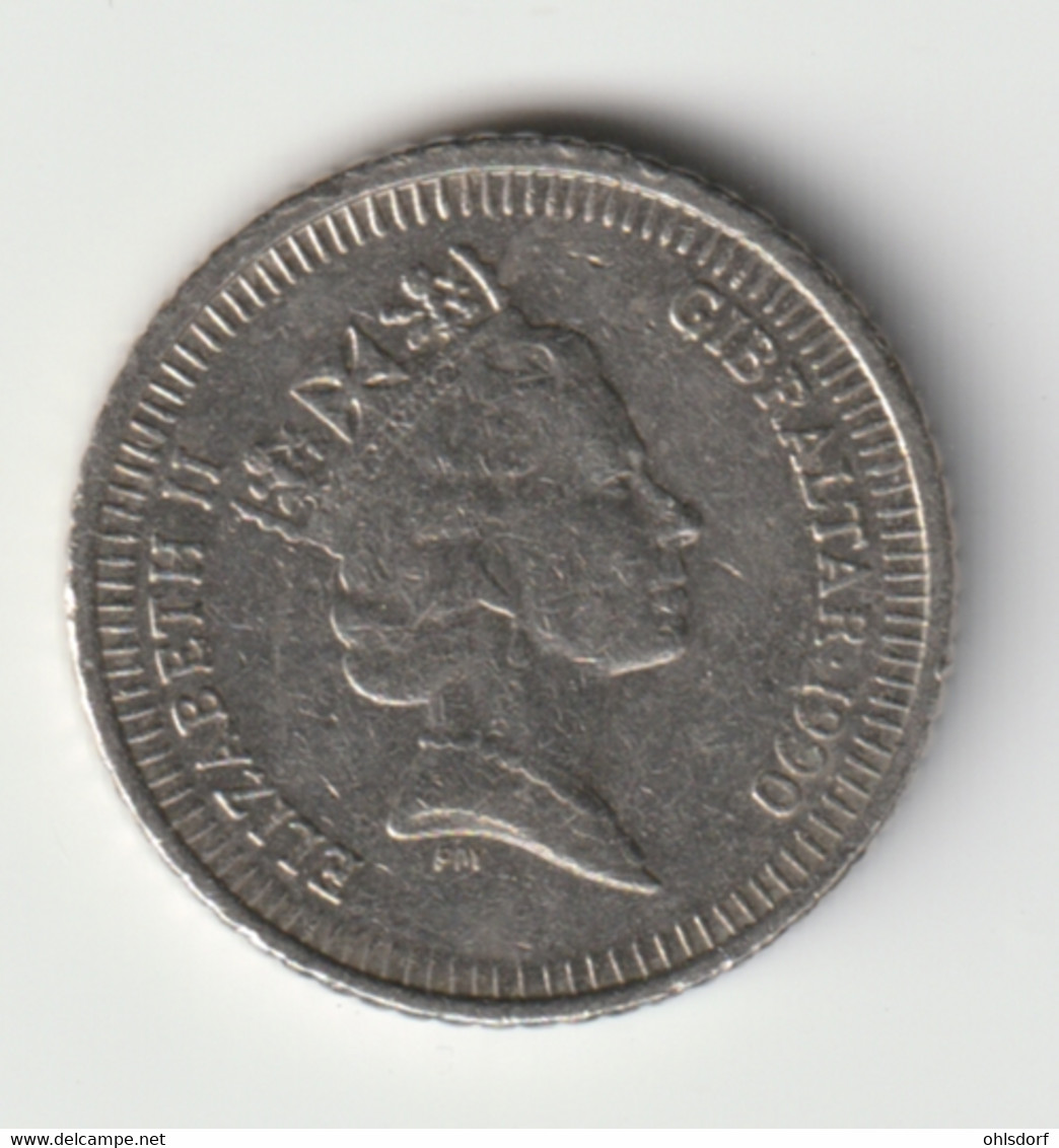 GIBRALTAR 1990: 5 Pence, KM 22.2 - Gibraltar