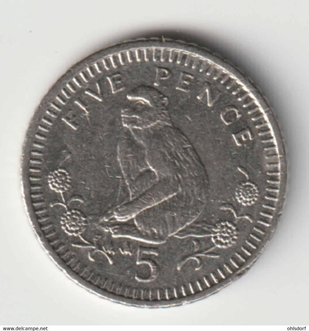 GIBRALTAR 1993: 5 Pence, KM 22.2 - Gibraltar