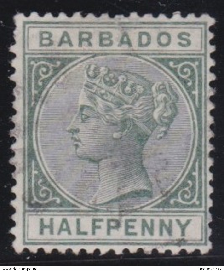 Barbados  .    SG   .      90   .     Wmk  Crown CA      .   1882-86     .    (*)      .   Without Gum - Barbados (...-1966)