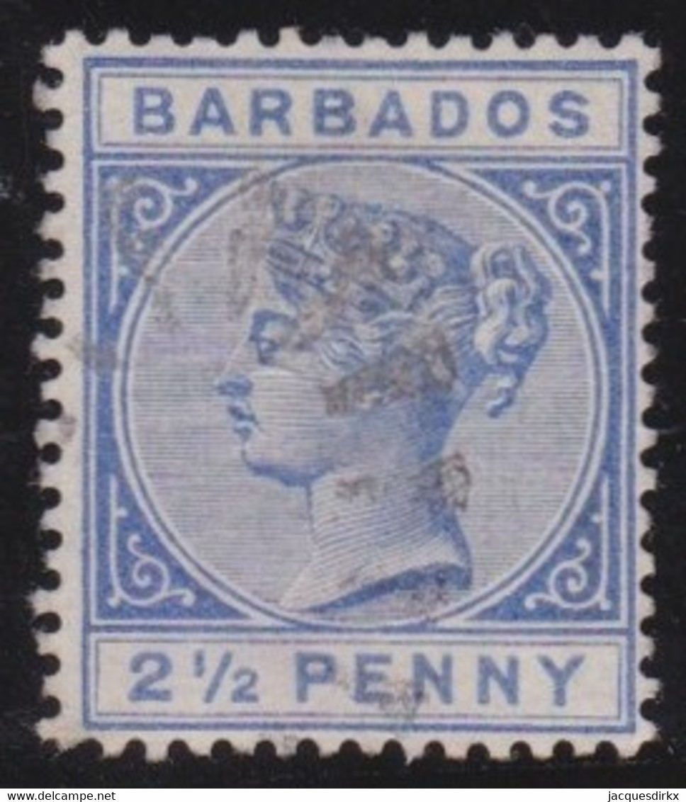 Barbados  .    SG   .      94  (2 Scans)   .     Wmk  Crown CA      .  1882-86     .    (*)      .   Without Gum - Barbados (...-1966)