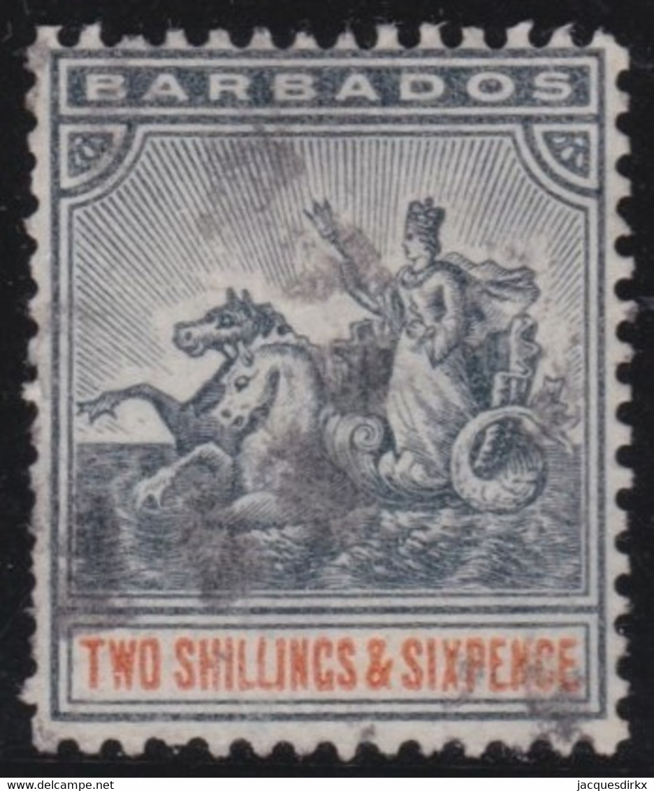 Barbados  .    SG   .      114    .     Wmk  Crown CA      .   1892-1903    .     O     .    Cancelled - Barbados (...-1966)