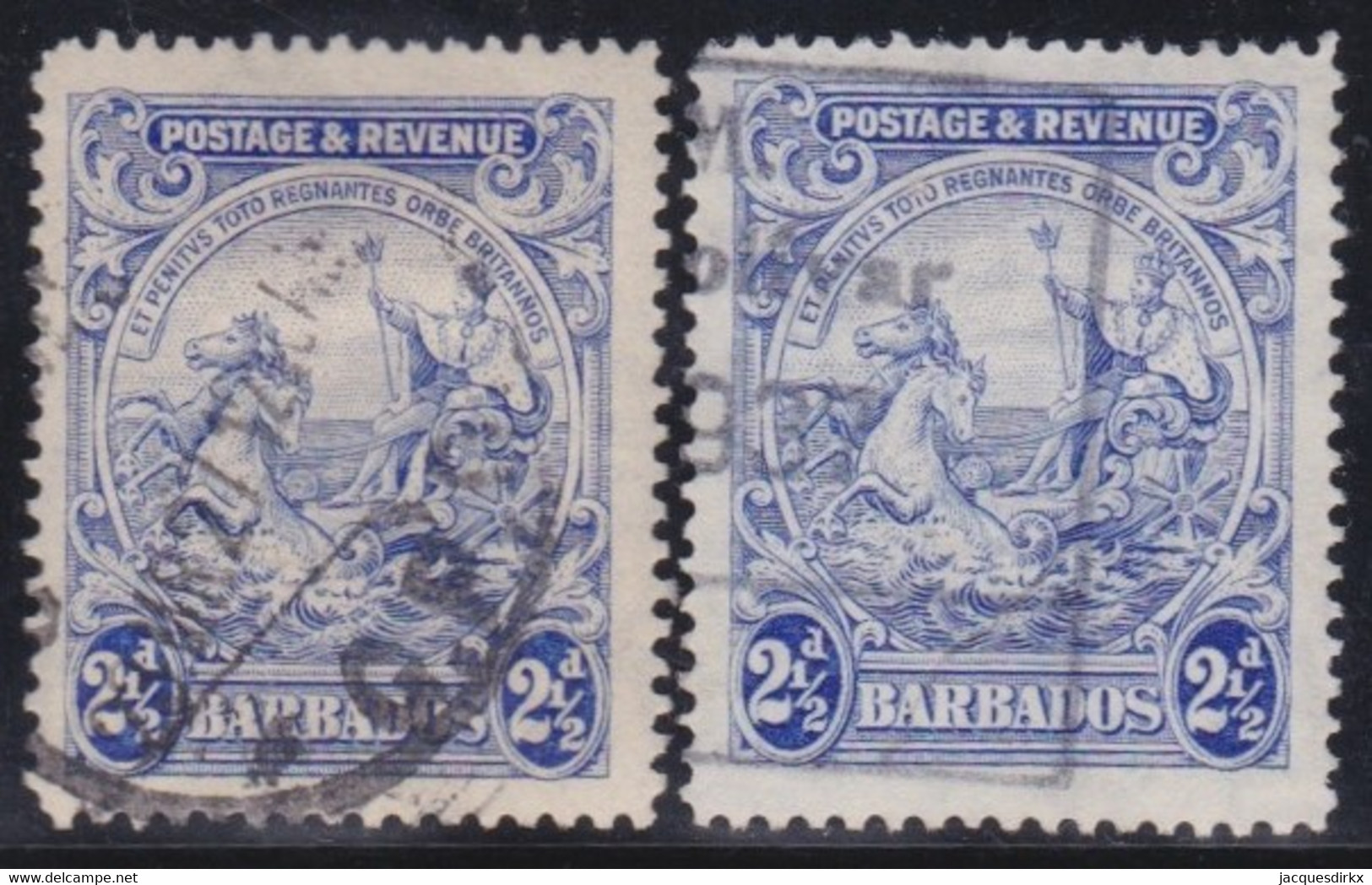 Barbados  .   SG    .     233+233a        .     Multiple Script  CA      .   1925-35      .  O    .   Cancelled - Barbados (...-1966)