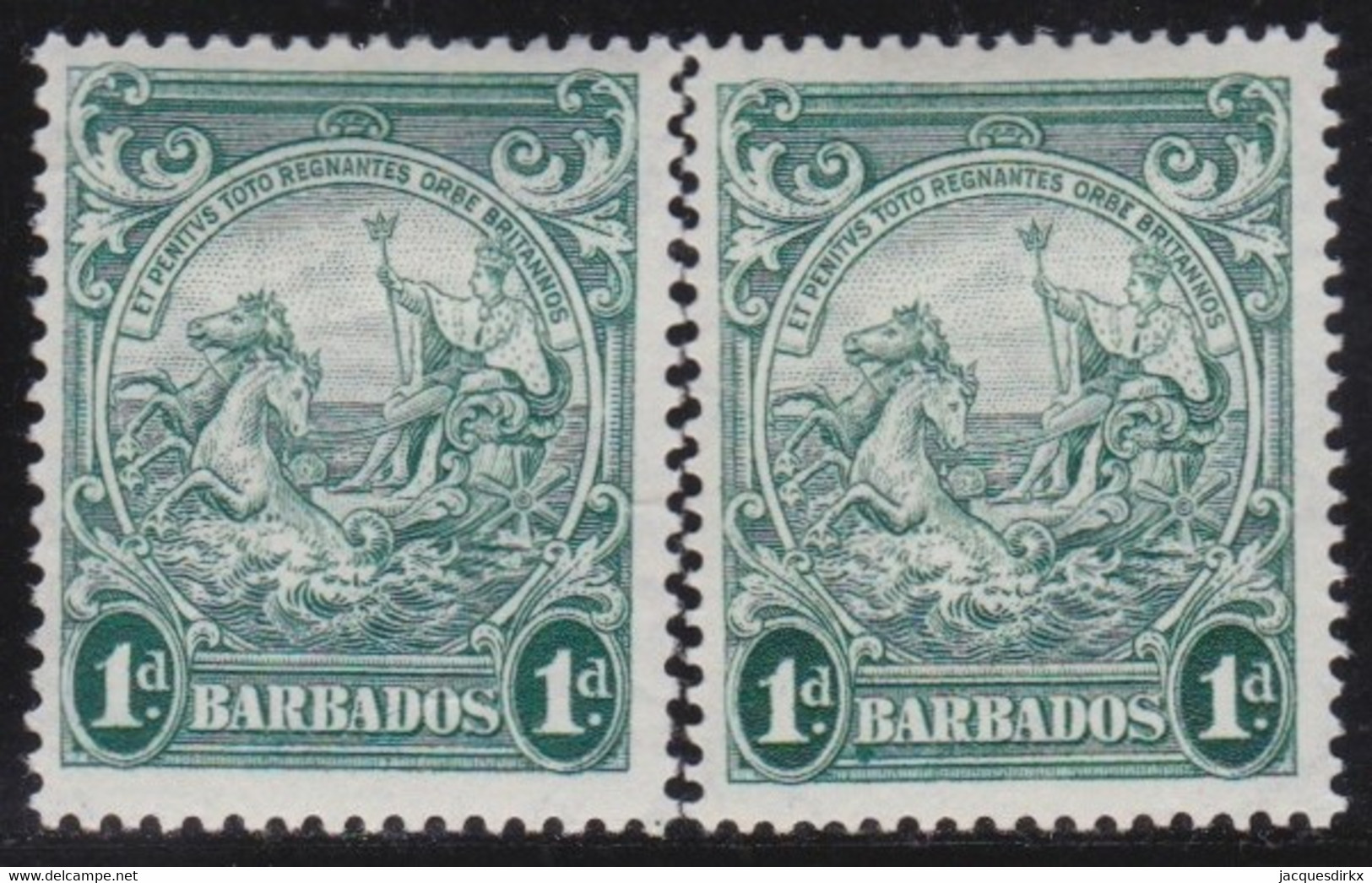 Barbados  .   SG    .     249 B/c     .     Multiple Script  CA      .   1938-47     .  *   .   Mint-hinged - Barbades (...-1966)