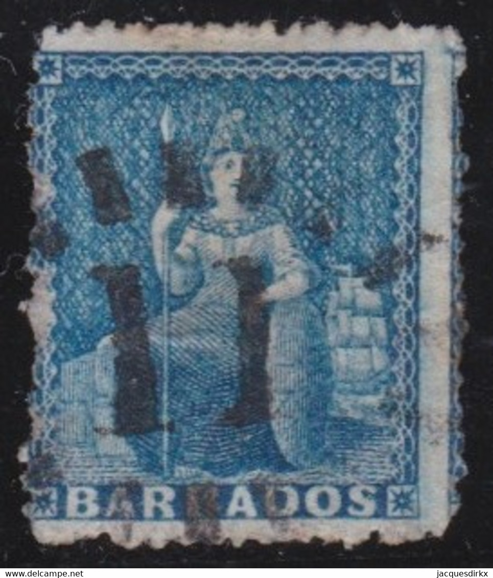 Barbados  .    SG   .   44  (2 Scans)   .   Wmk  Large Star   .  1870-71   .   O   .   Cancellation  11 - St Lucy - Barbades (...-1966)