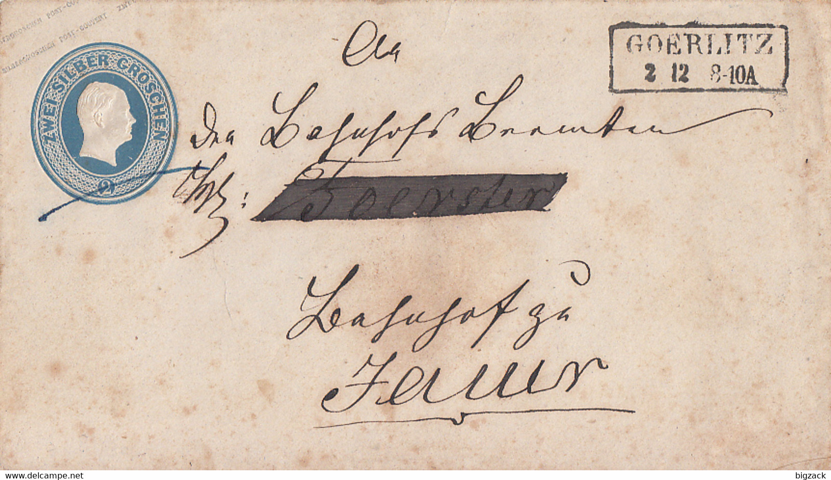 Preussen GS-Umschlag Minr.U12 R2 Goerlitz 2.12. - Postal  Stationery