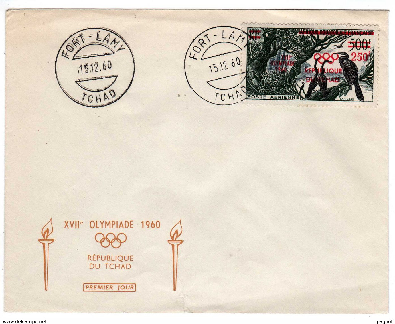 Tchad : Lettre Cachet  : Fort-Lamy : Jeux Olympique 1960 - Tschad (1960-...)