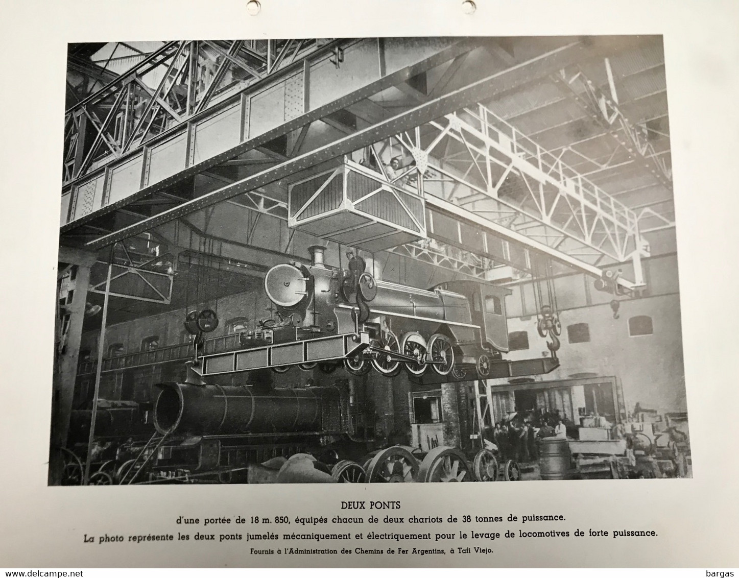 Planche Usine Industrie Chemins De Fer Argentins à Tafi Viejo Argentine - Machines