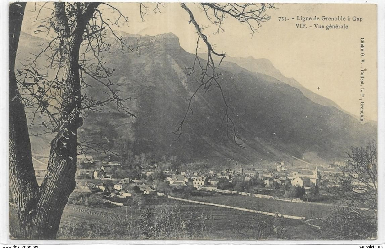 D 38. VIF.  VUE GENERALE CARTE ECRITE. LIGNE DE GRENOBLE A GAP - Vif