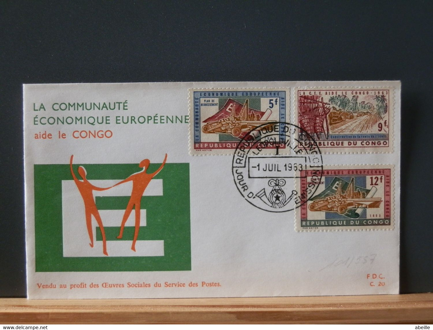 101/557  FDC  CONGO  1963 - Briefe U. Dokumente